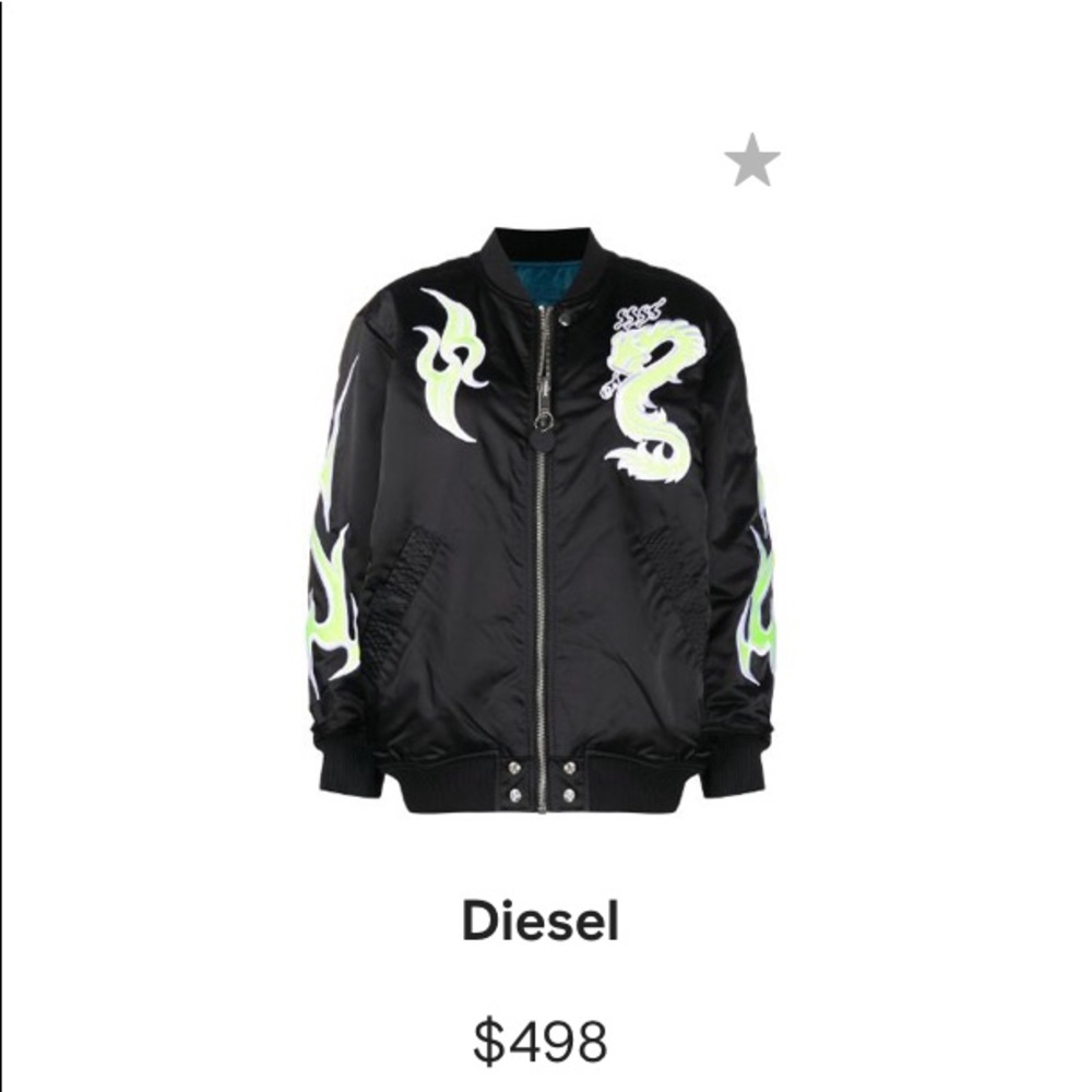 Diesel - reversible embroidered bomber jacket
